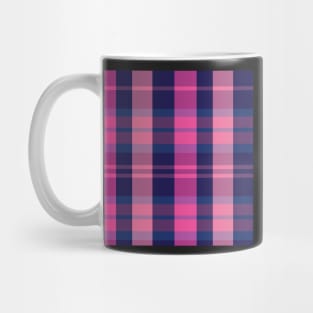 Vaporwave Aesthetic Evander 1 Hand Drawn Textured Plaid Pattern Mug